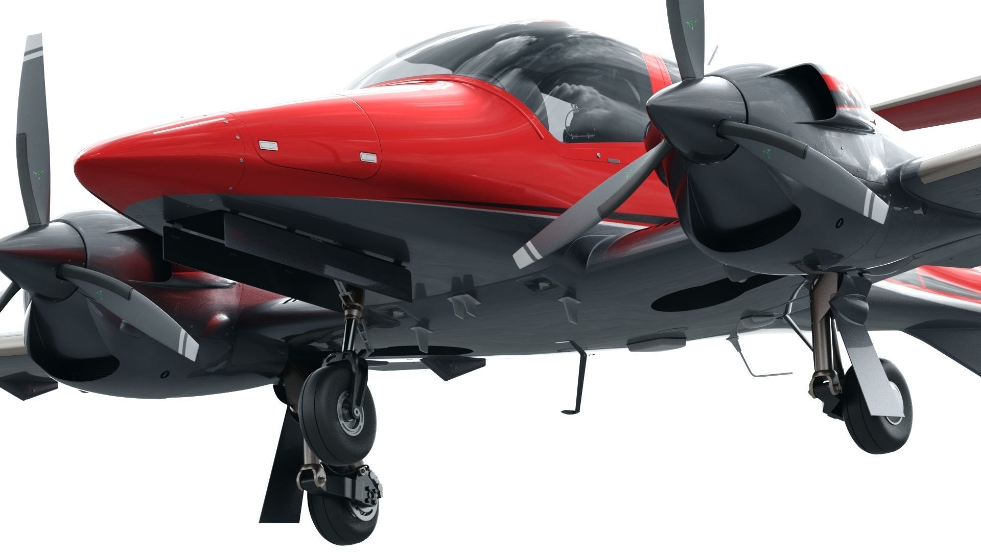 Diamond DA42 3D model_14