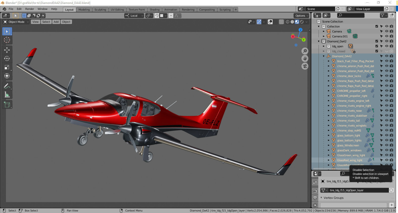 Diamond DA42 3D model_34
