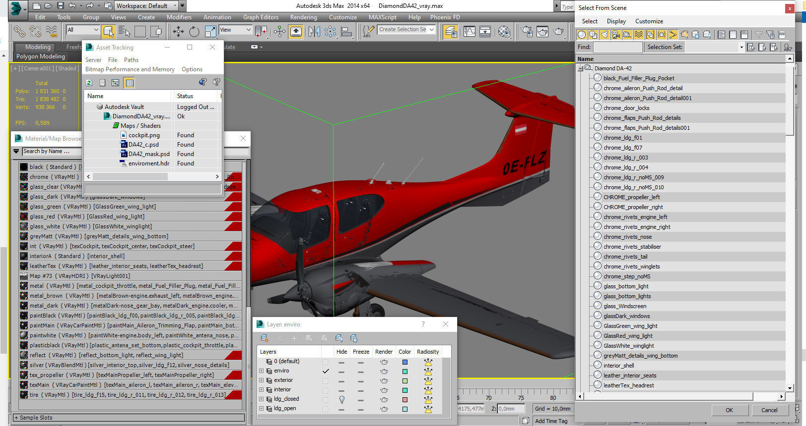 Diamond DA42 3D model_33