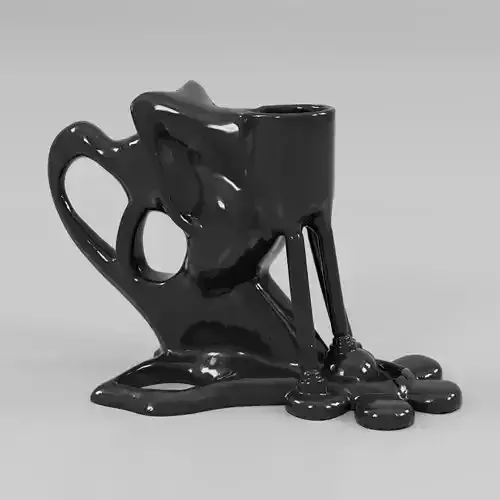 Candlestick coffee mug on table
