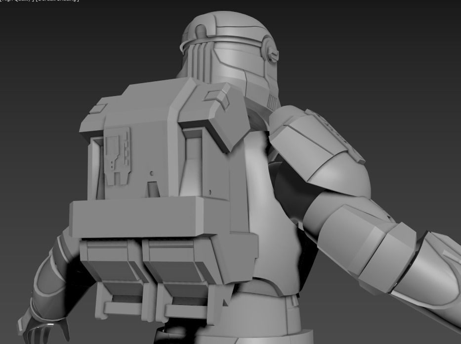 Clone Commando Full Scale Armor for cosplay - 3d print ready STL 3D print model_3
