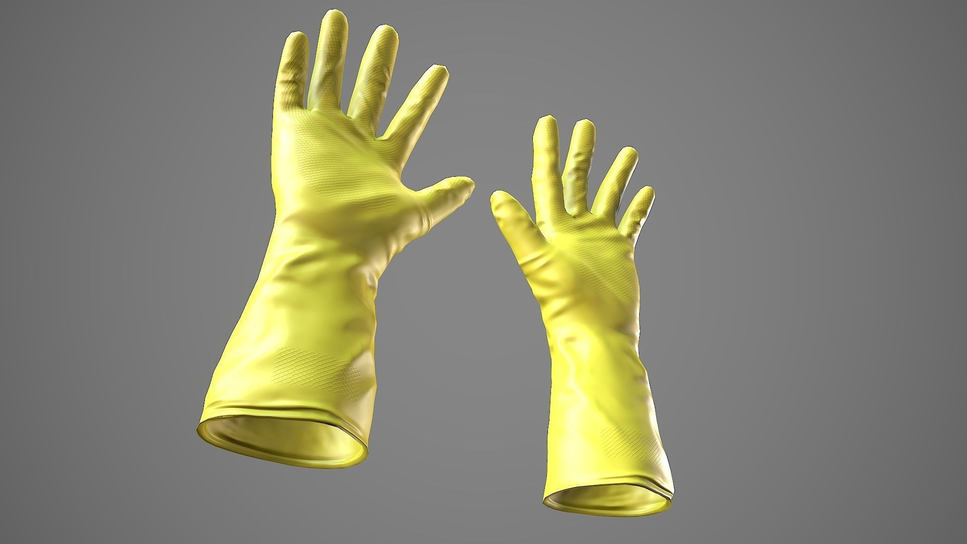 Hand Gloves Low-poly 3D model_3