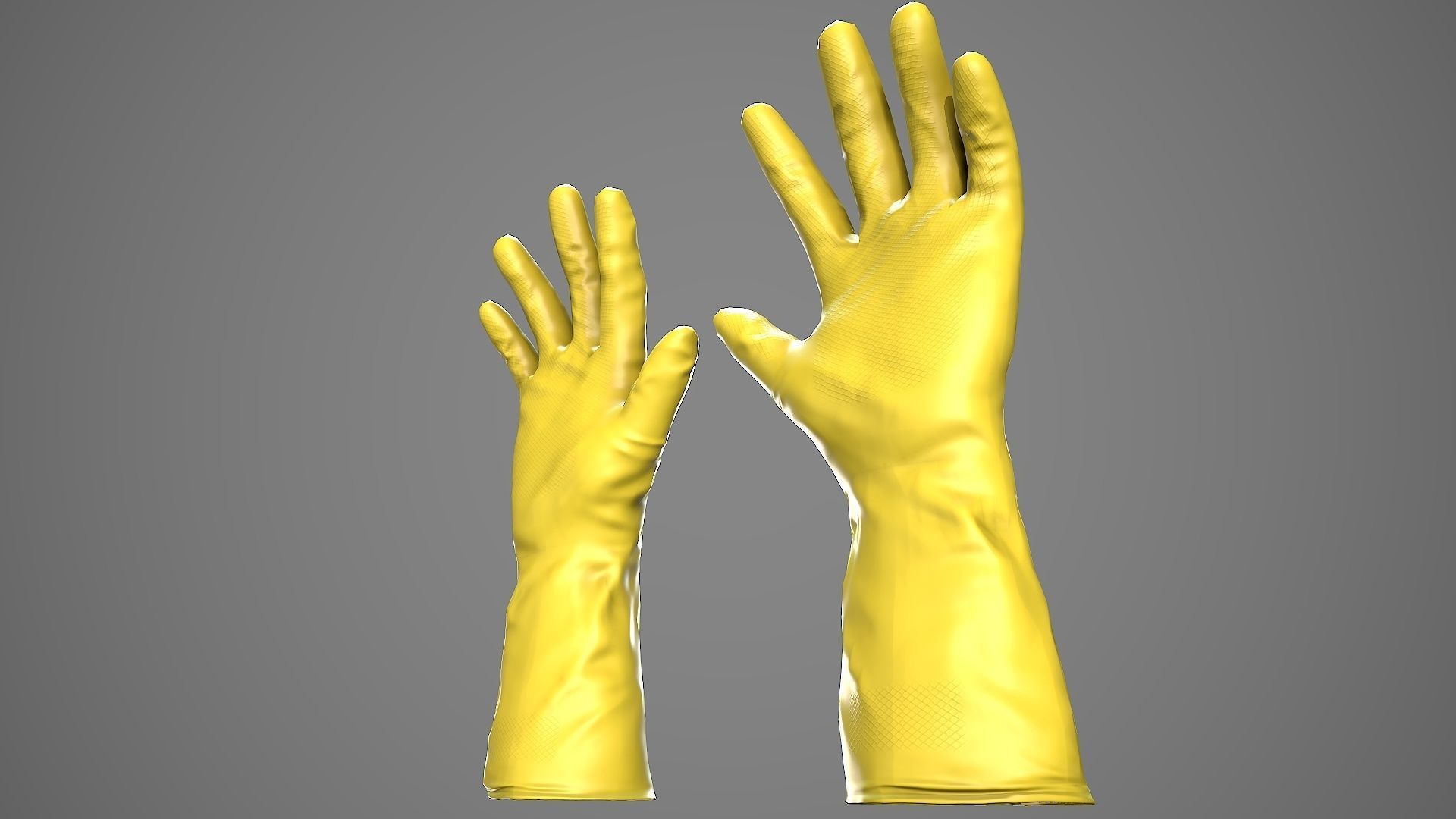 Hand Gloves Low-poly 3D model_16