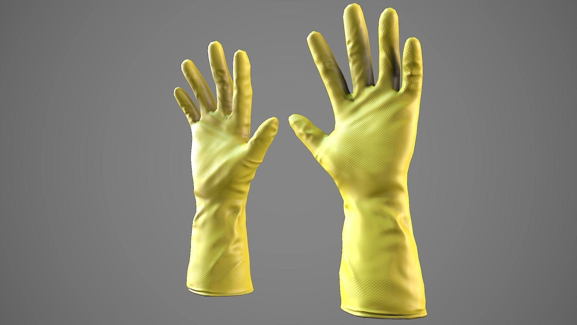 Hand Gloves Low-poly 3D model_13