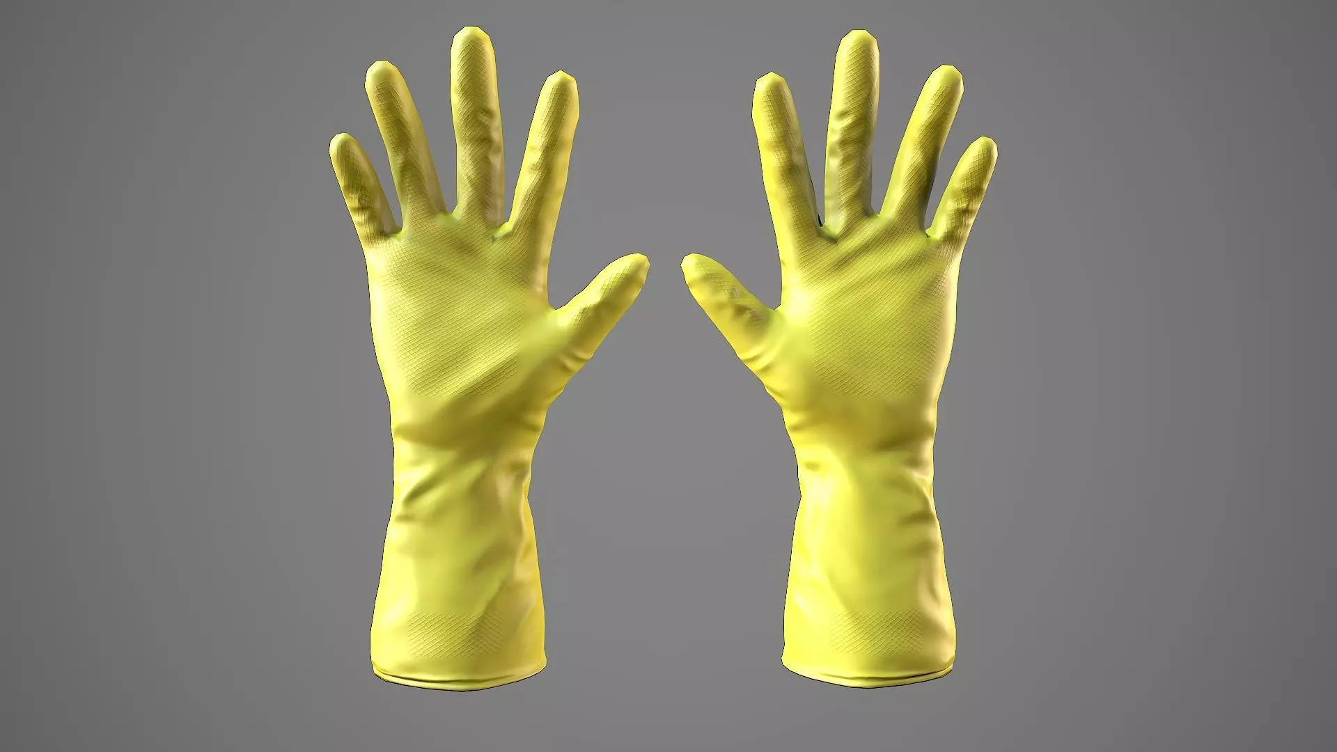 Hand Gloves Low-poly 3D model_0