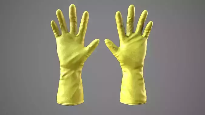 Hand Gloves  Low-poly 3D model