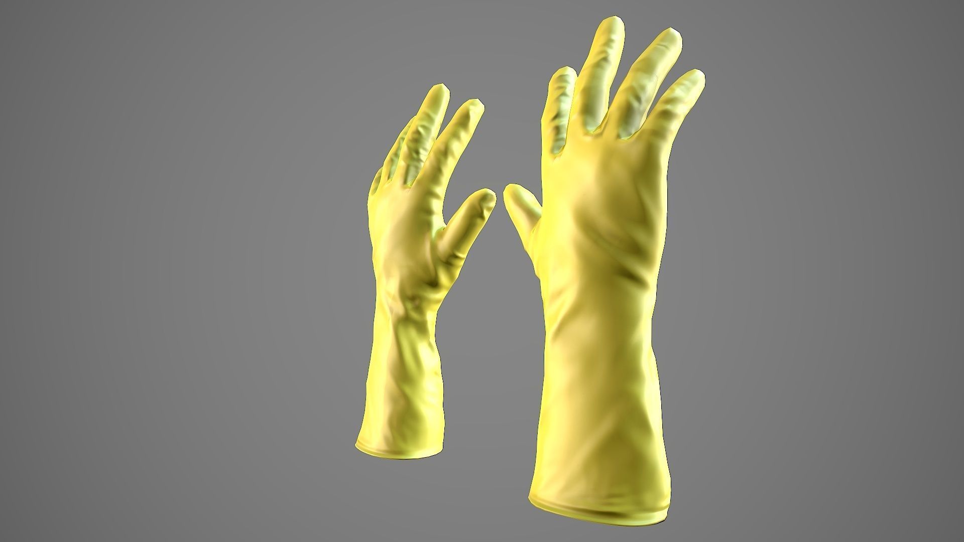Hand Gloves Low-poly 3D model_7