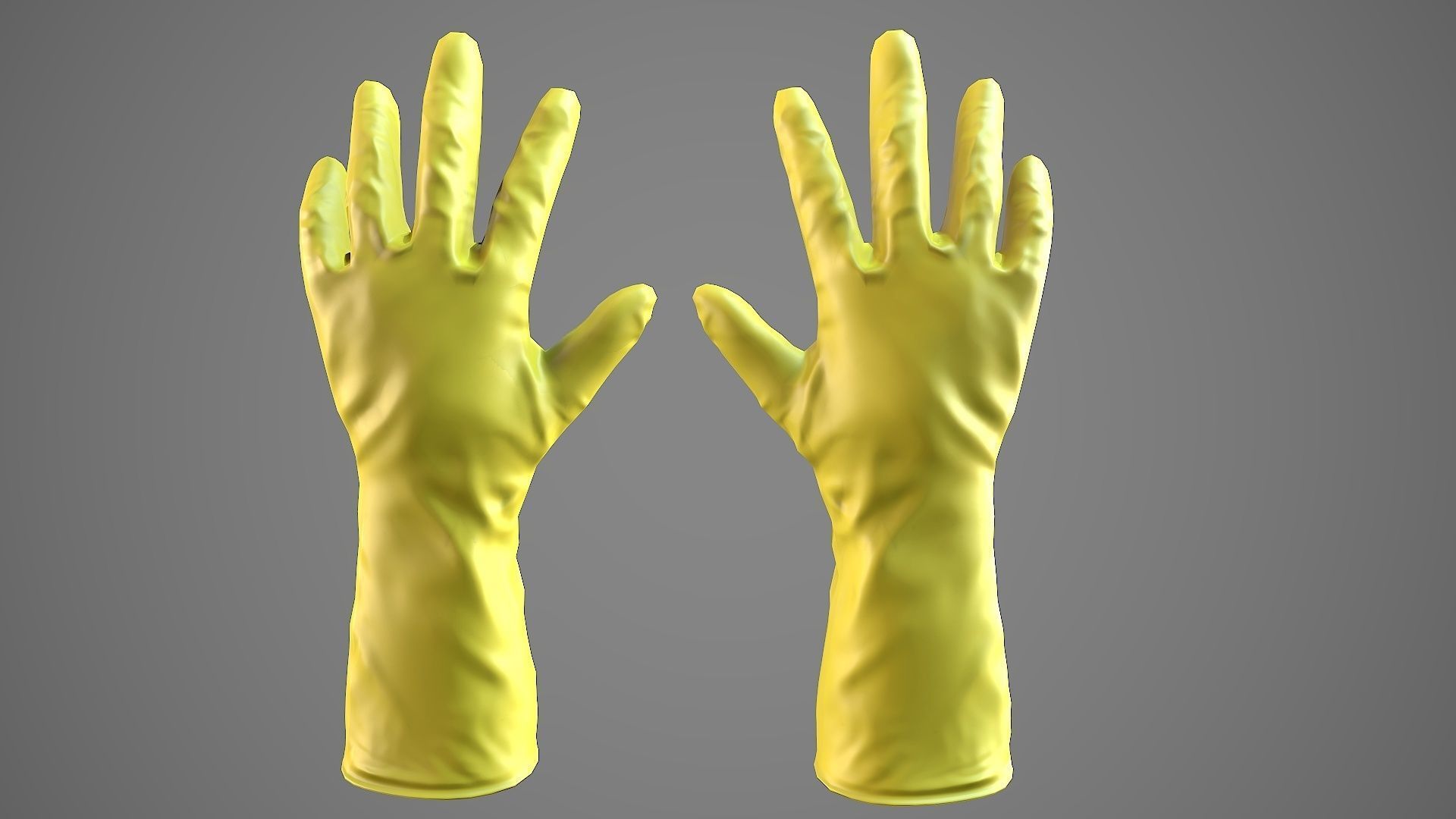 Hand Gloves Low-poly 3D model_5