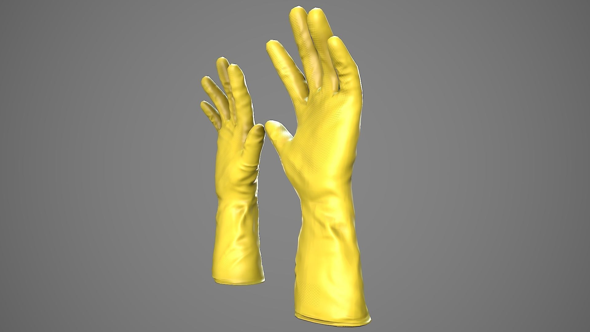 Hand Gloves Low-poly 3D model_2