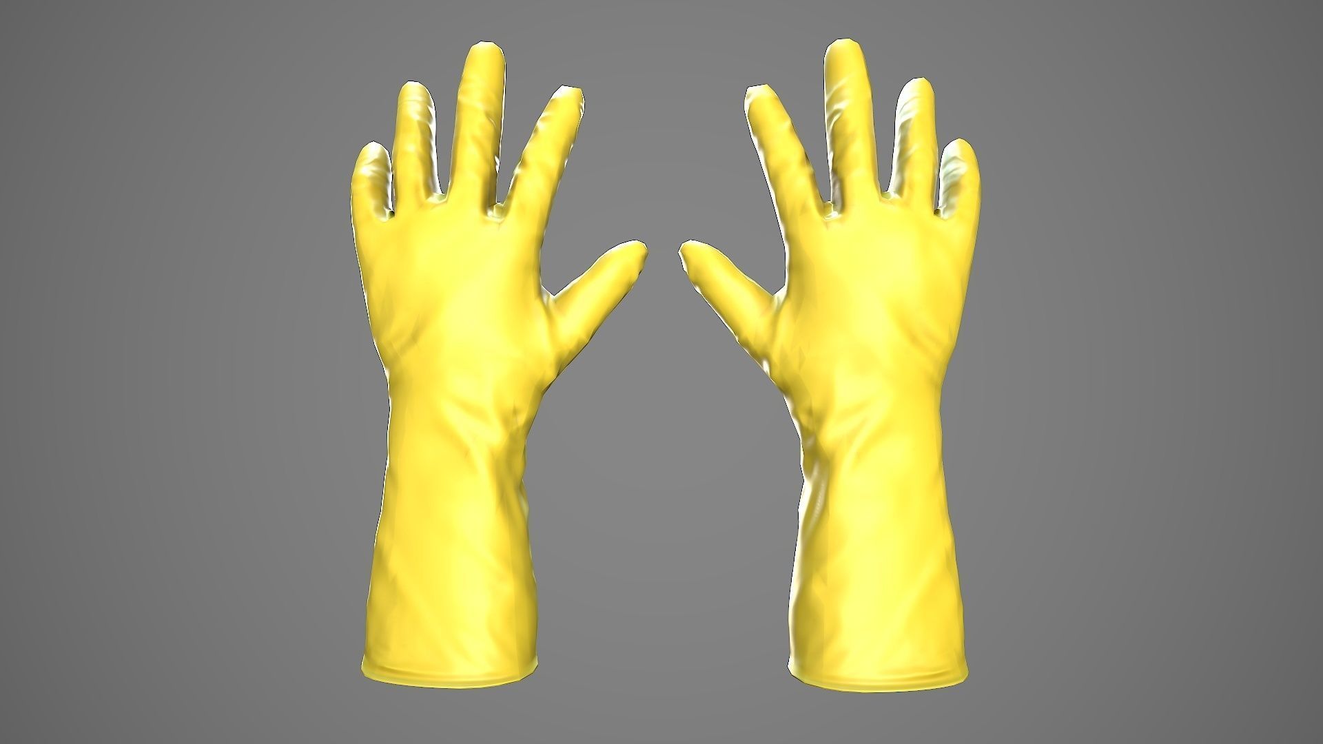 Hand Gloves Low-poly 3D model_14