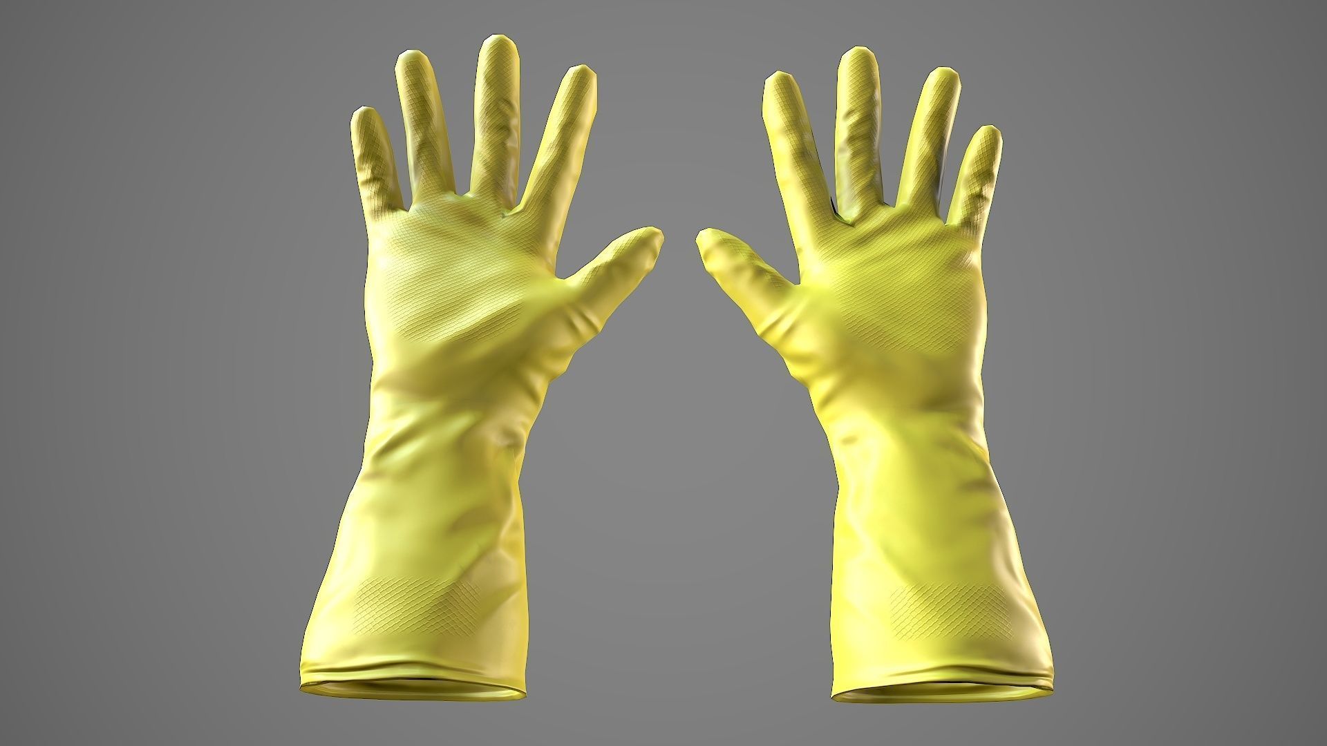 Hand Gloves Low-poly 3D model_6
