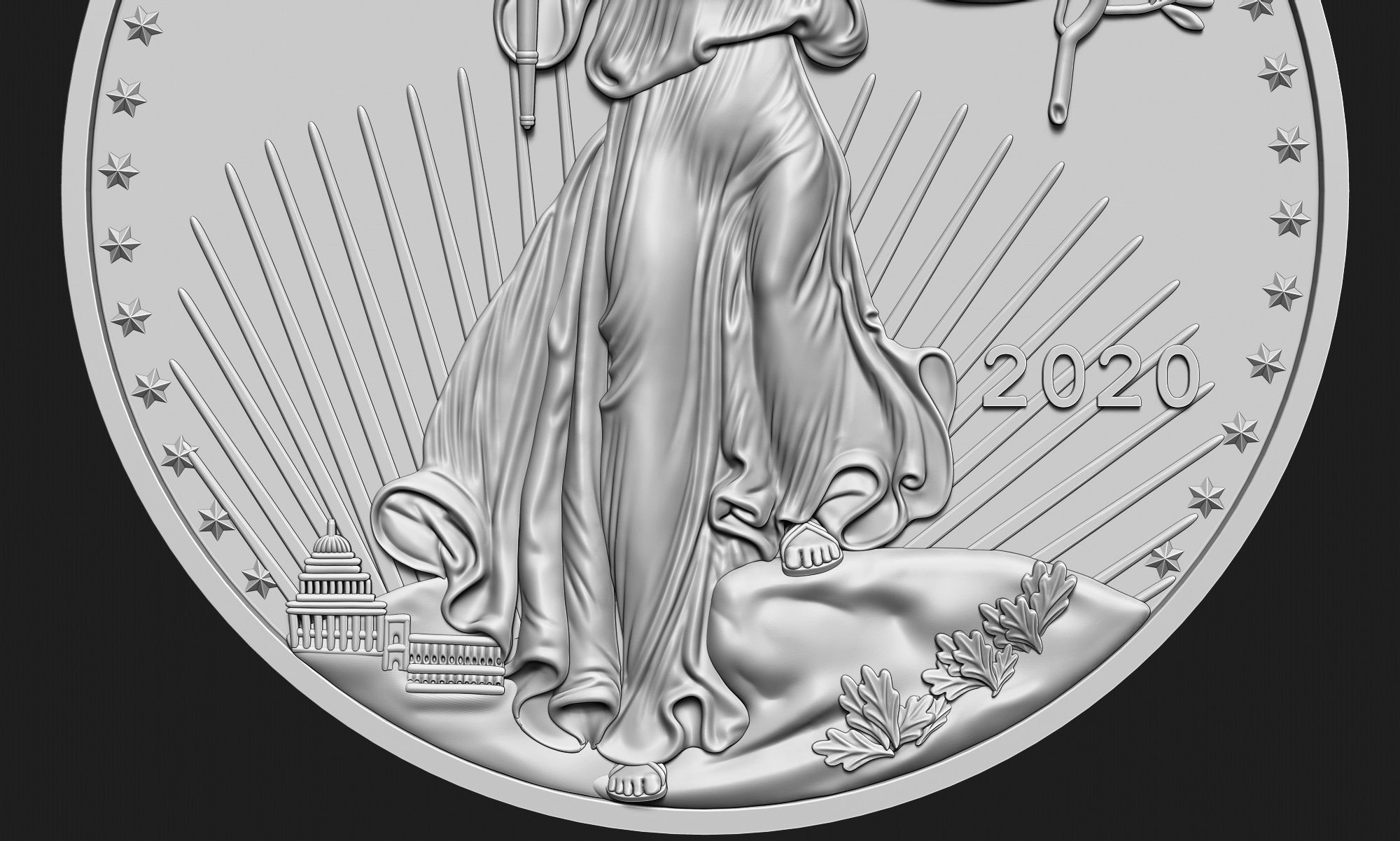 10 Dollar Liberty Coin 3D print model_4