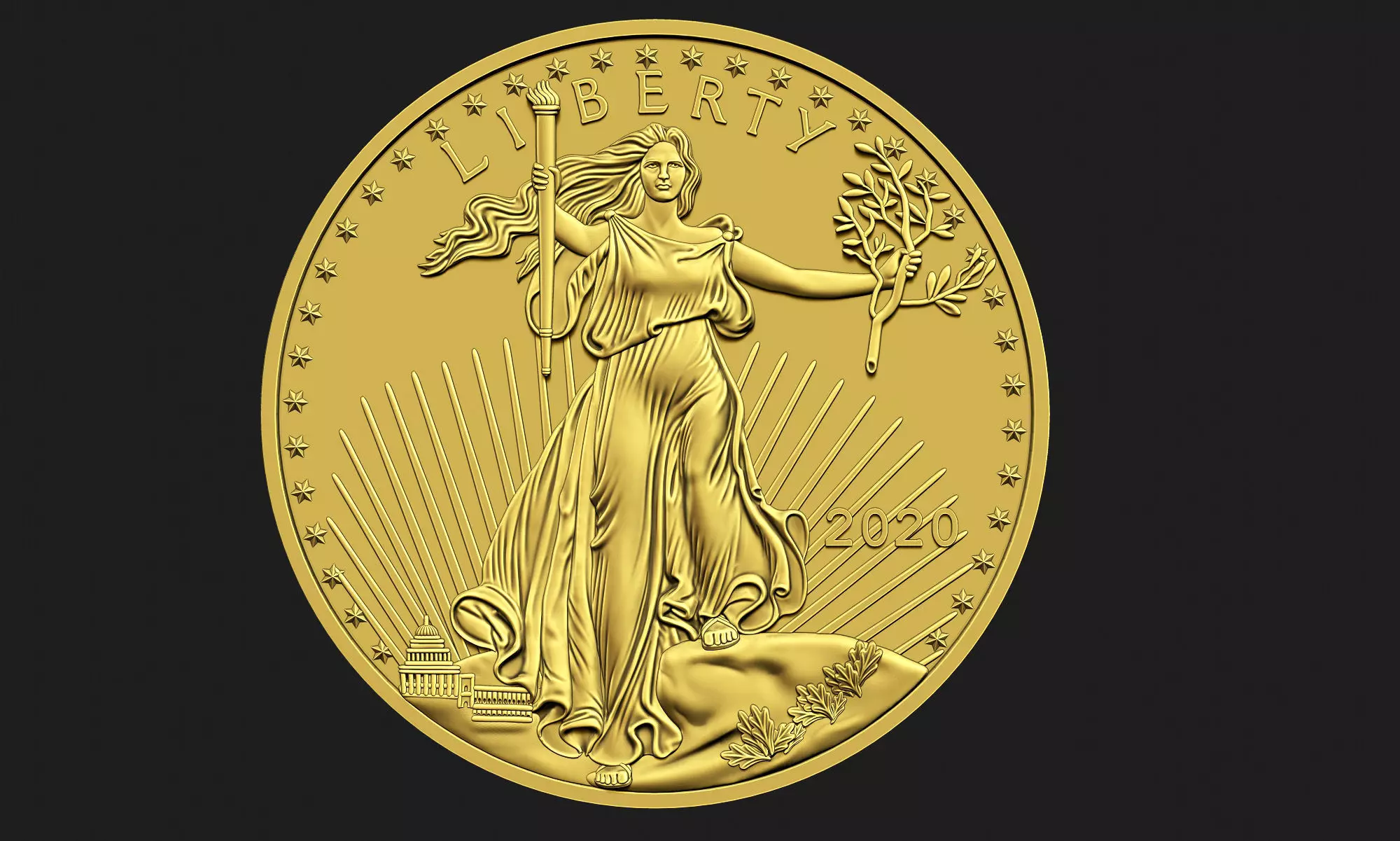 10 Dollar Liberty Coin 3D print model_0