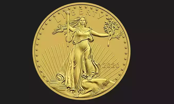 10 Dollar Liberty Coin 3D print model