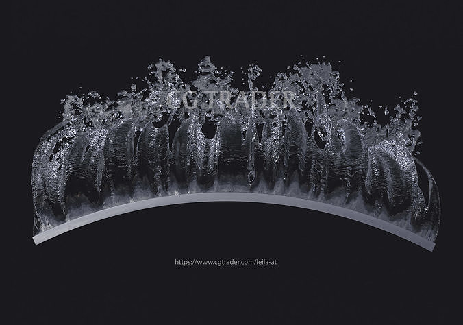 Wall Fountains Big cascade  3D model 3