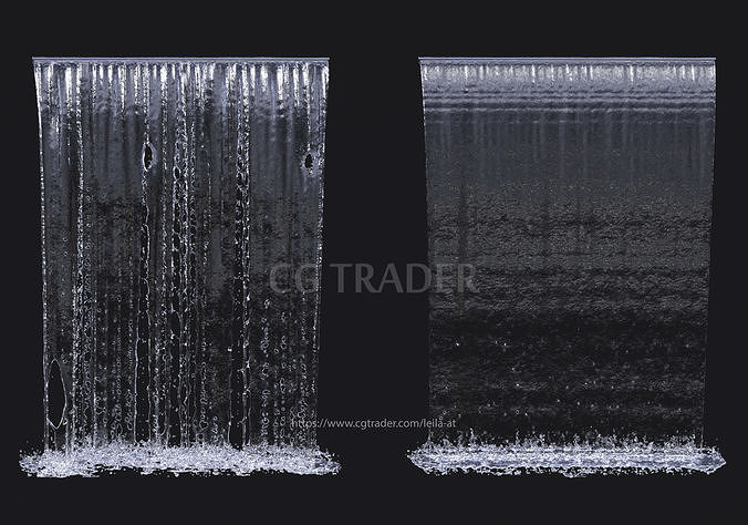 Wall Fountains Big cascade  3D model 5