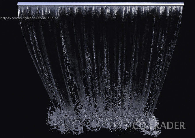 Wall Fountains Big cascade  3D model 2