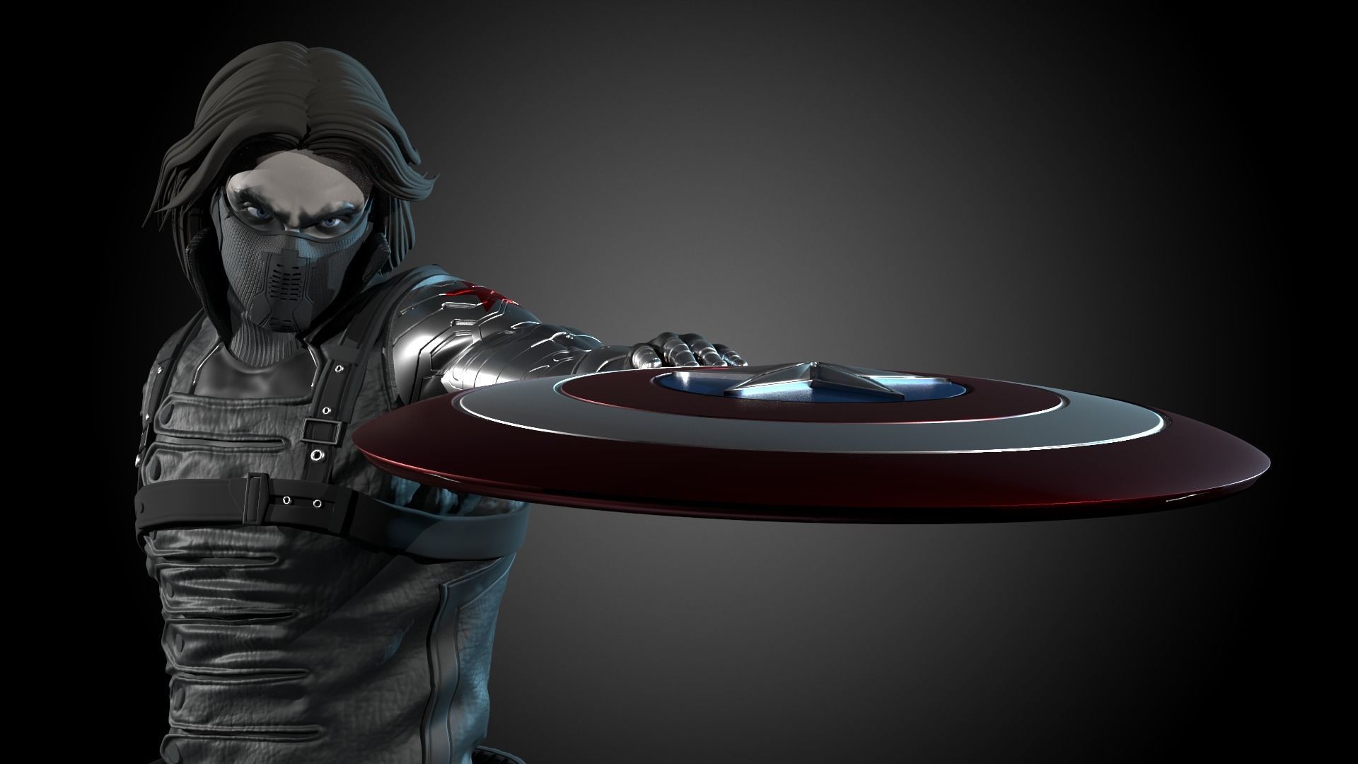 Winter Soldier Statue 3d Print Ready