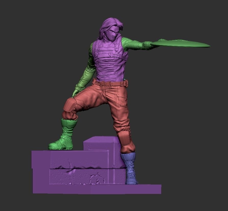 Winter Soldier Statue 3d Print Ready 3D print model_10