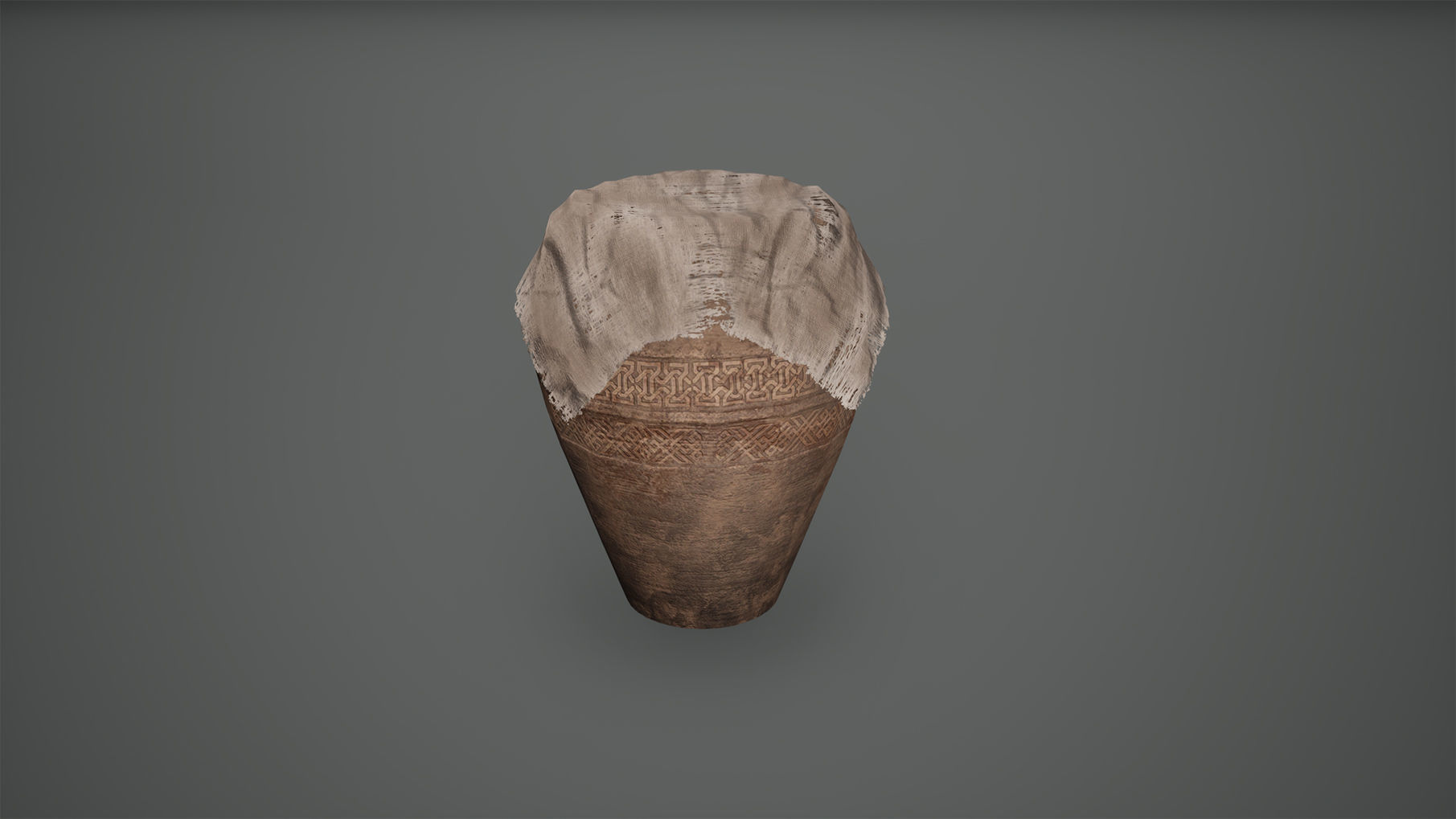 Viking Pots Vases Low Poly Game Ready Low-poly 3D model_6