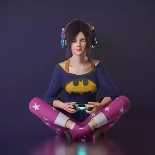 Gamer Girl 3D model