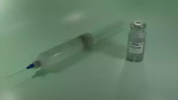 Covid vaccine and 3ml Luer syringe