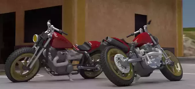 1 to 24 scale custom motorcycle 3D print model