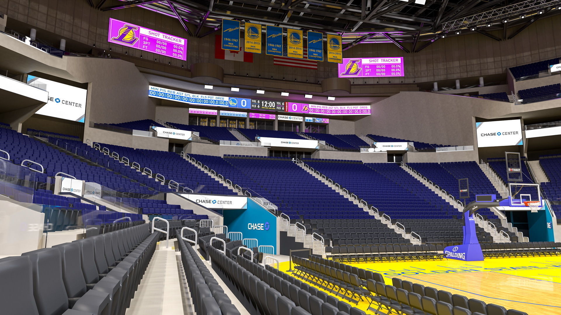 Chase Center Arena 3D model_3