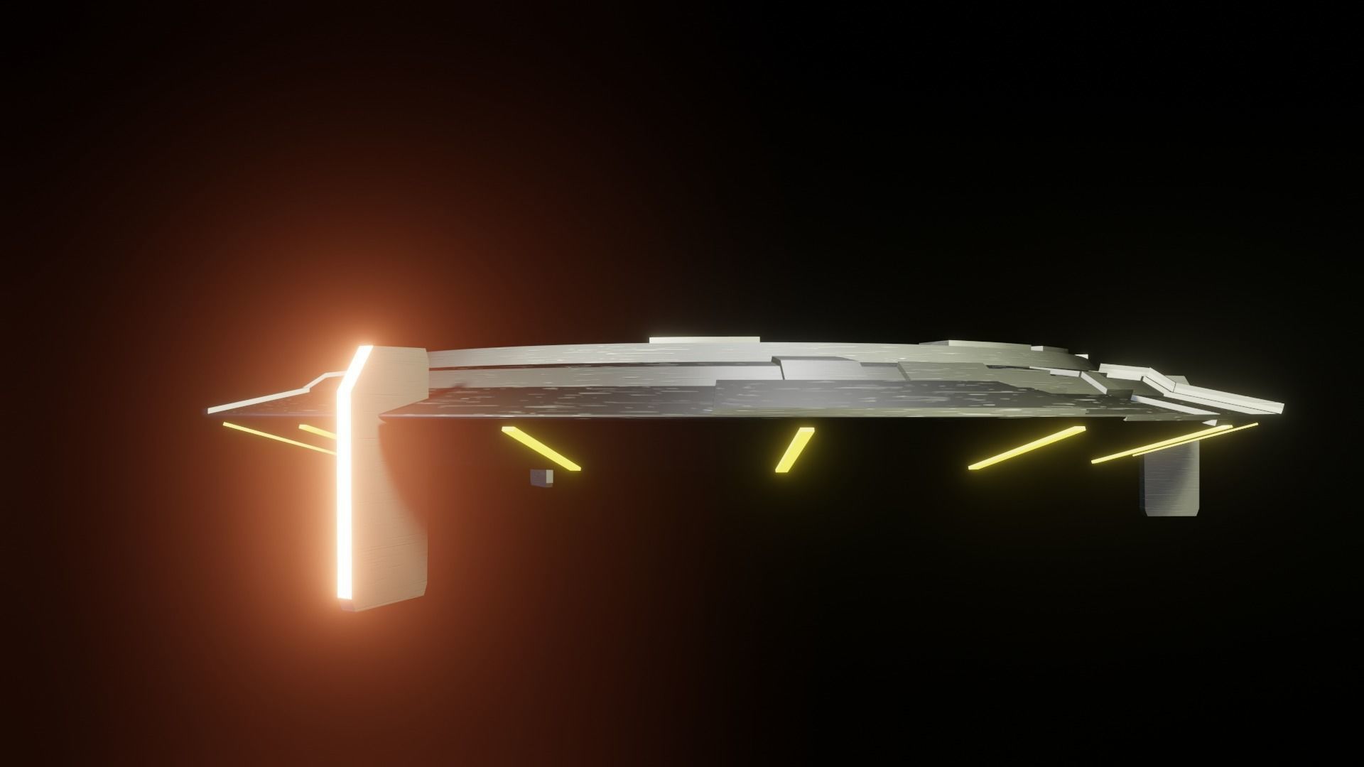 UFO model spaceship 3D model_1