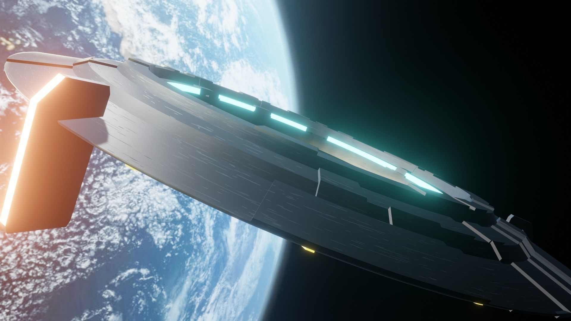 UFO model spaceship 3D model_4