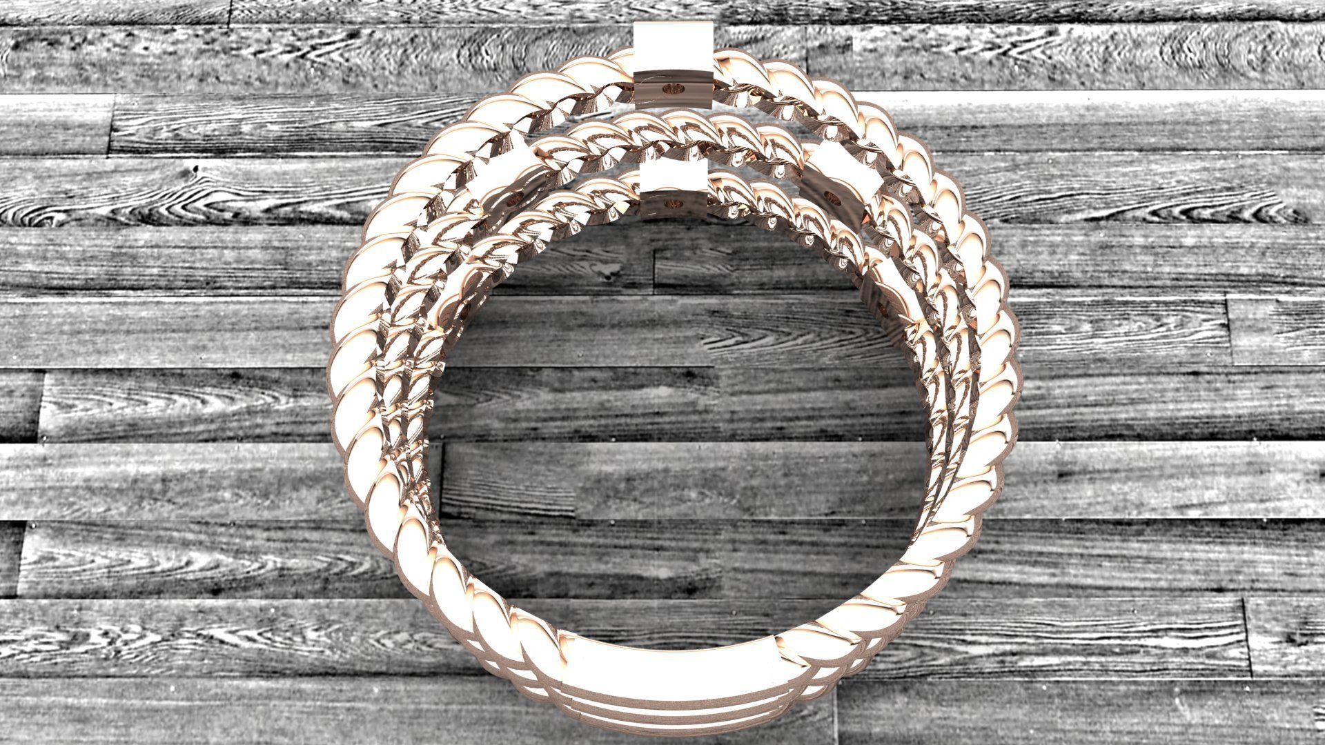 3 ring set for women 3D print model_11