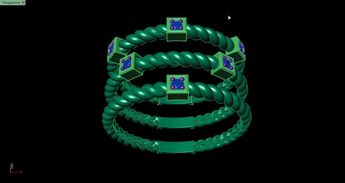 3 ring set for women 3D print model_19