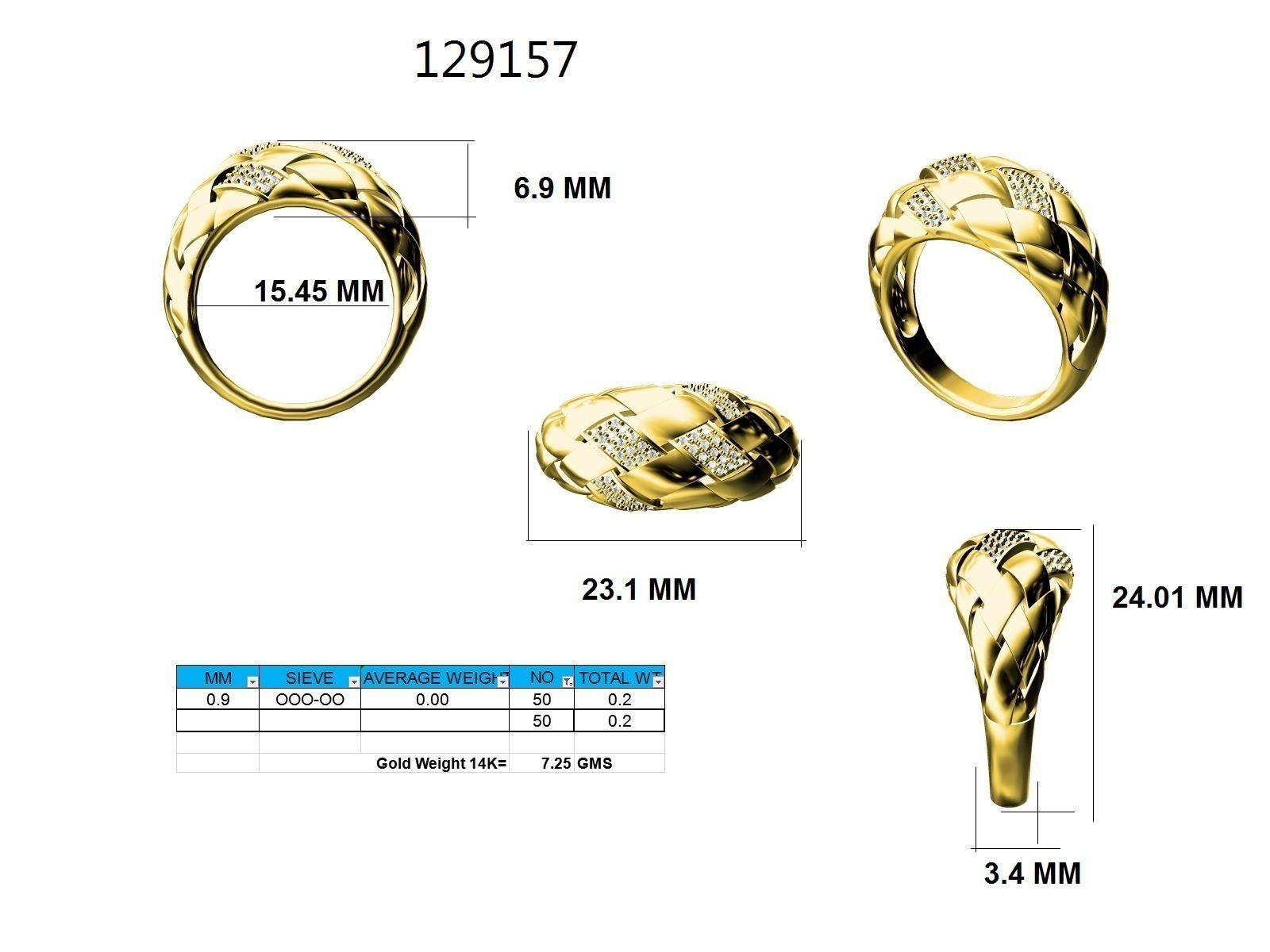 Ring - 129157 3D print model_12