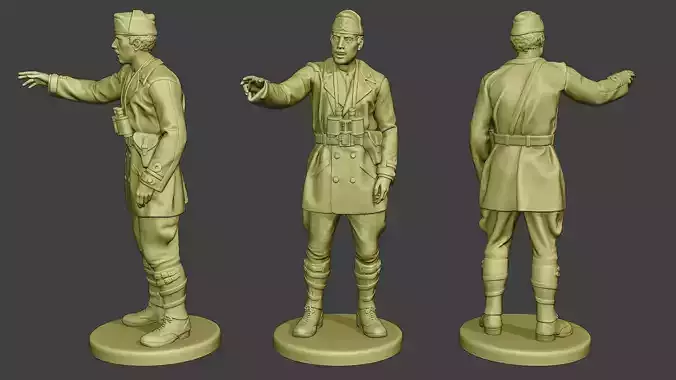 Italian Tank Crew Unit ww2 Action1 ITCU1 3D print model