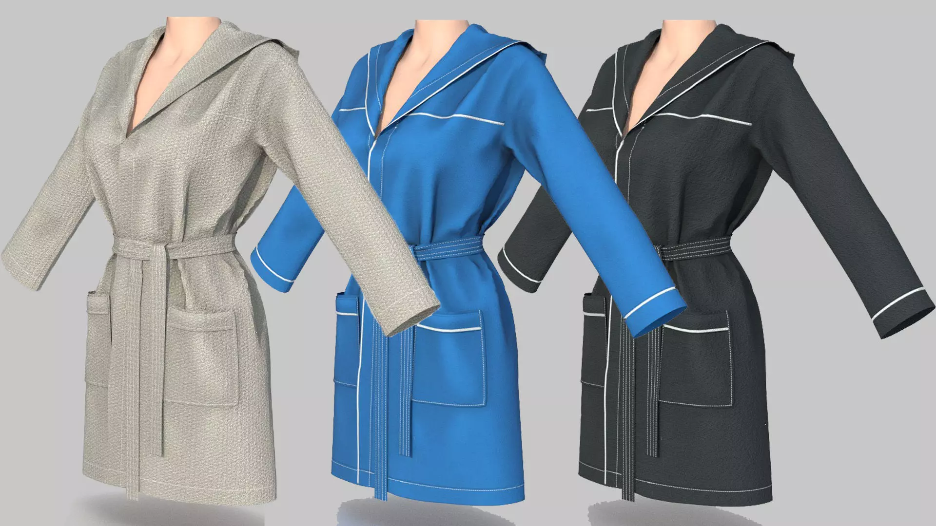 BATHROBE WOMAN 3D model