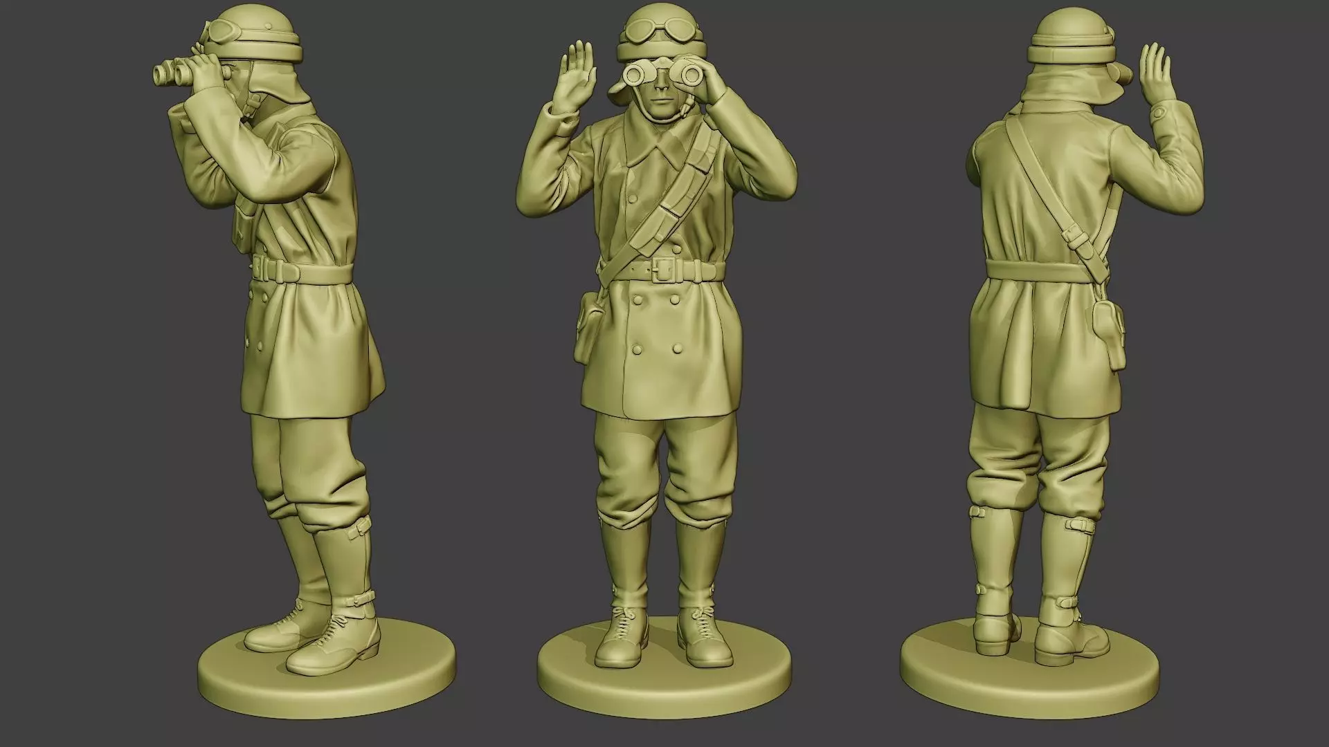 Italian Tank Crew Unit ww2 Action3 ITCU1 3D print model