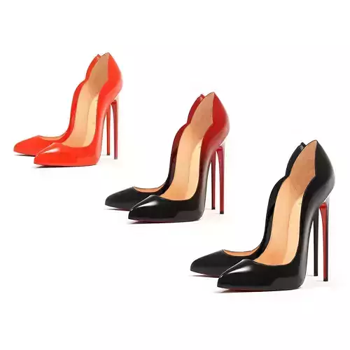 Christian Louboutin Hot Chick 130mm High Heels Low-poly 3D model