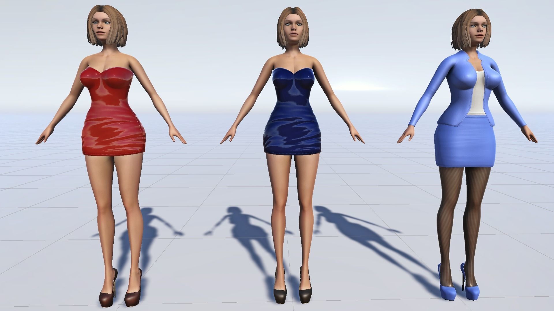 Marta Modular Girl - Clothes Pack Low-poly 3D model_15