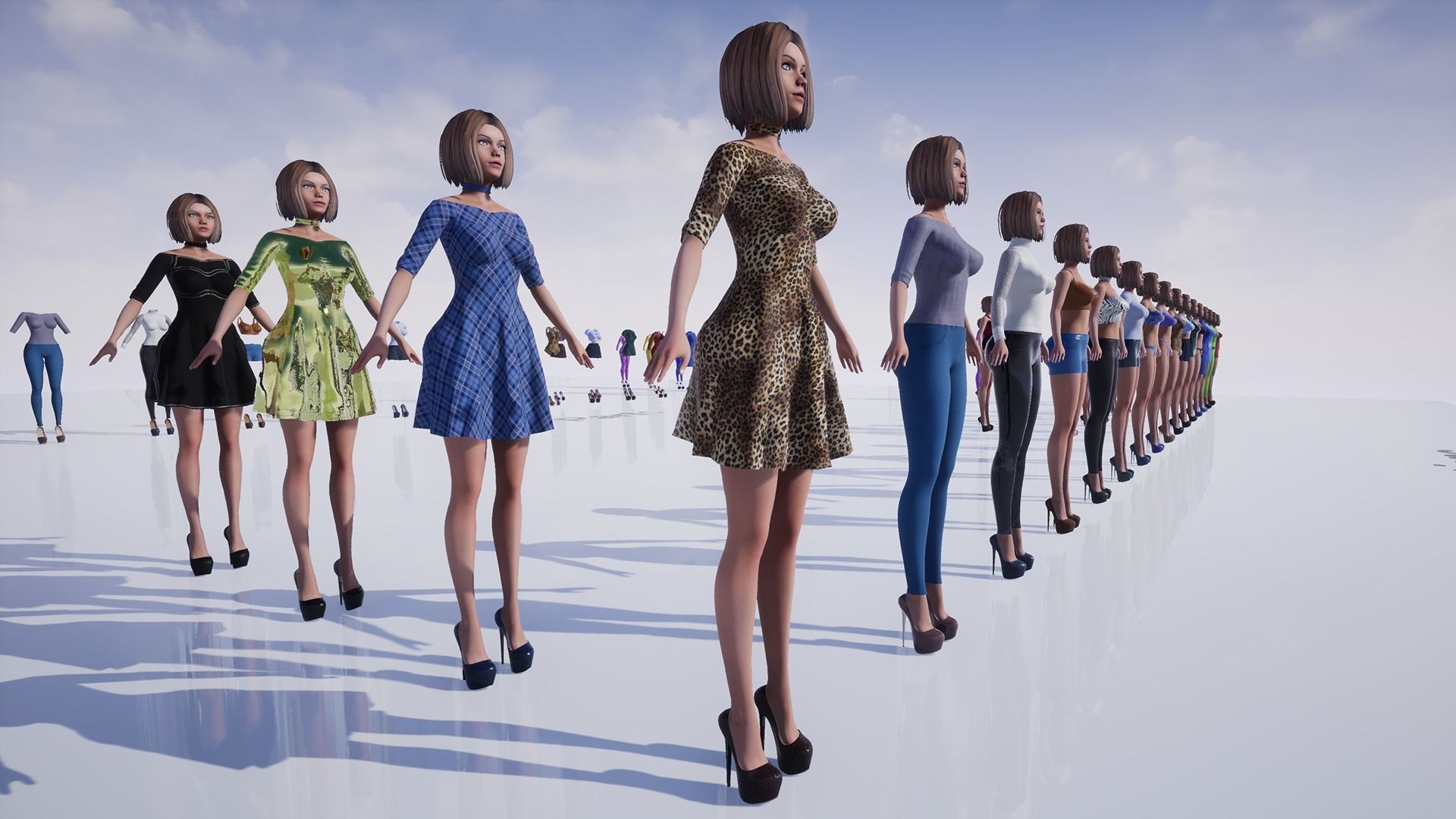 Marta Modular Girl - Clothes Pack Low-poly 3D model_13