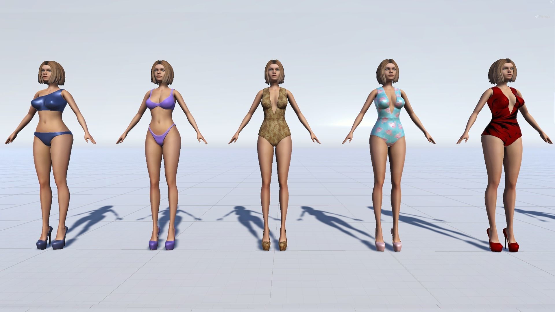 Marta Modular Girl - Clothes Pack Low-poly 3D model_19