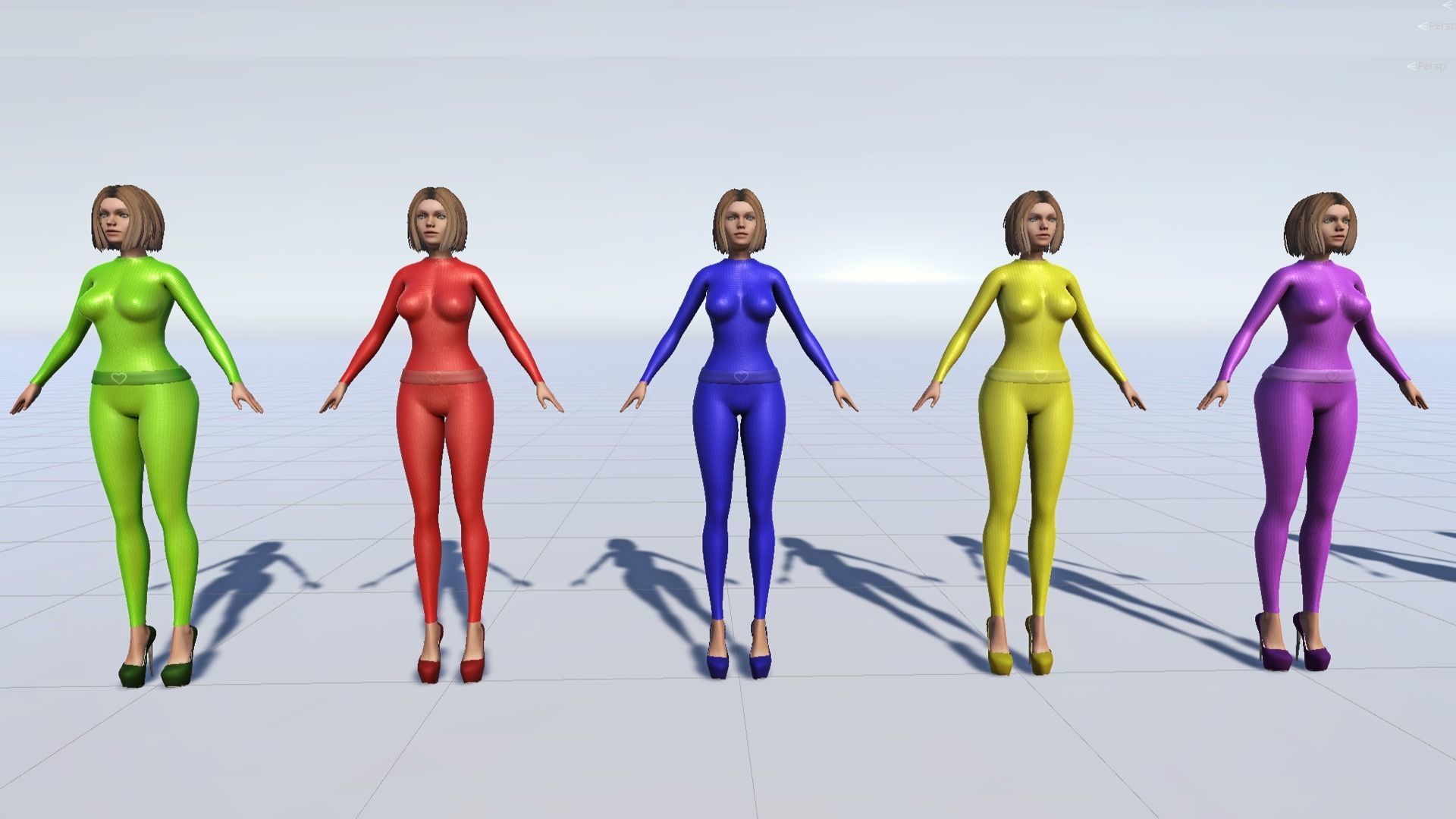 Marta Modular Girl - Clothes Pack Low-poly 3D model_17