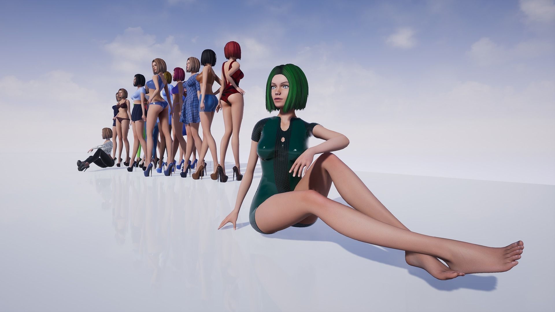 Marta Modular Girl - Clothes Pack Low-poly 3D model_12