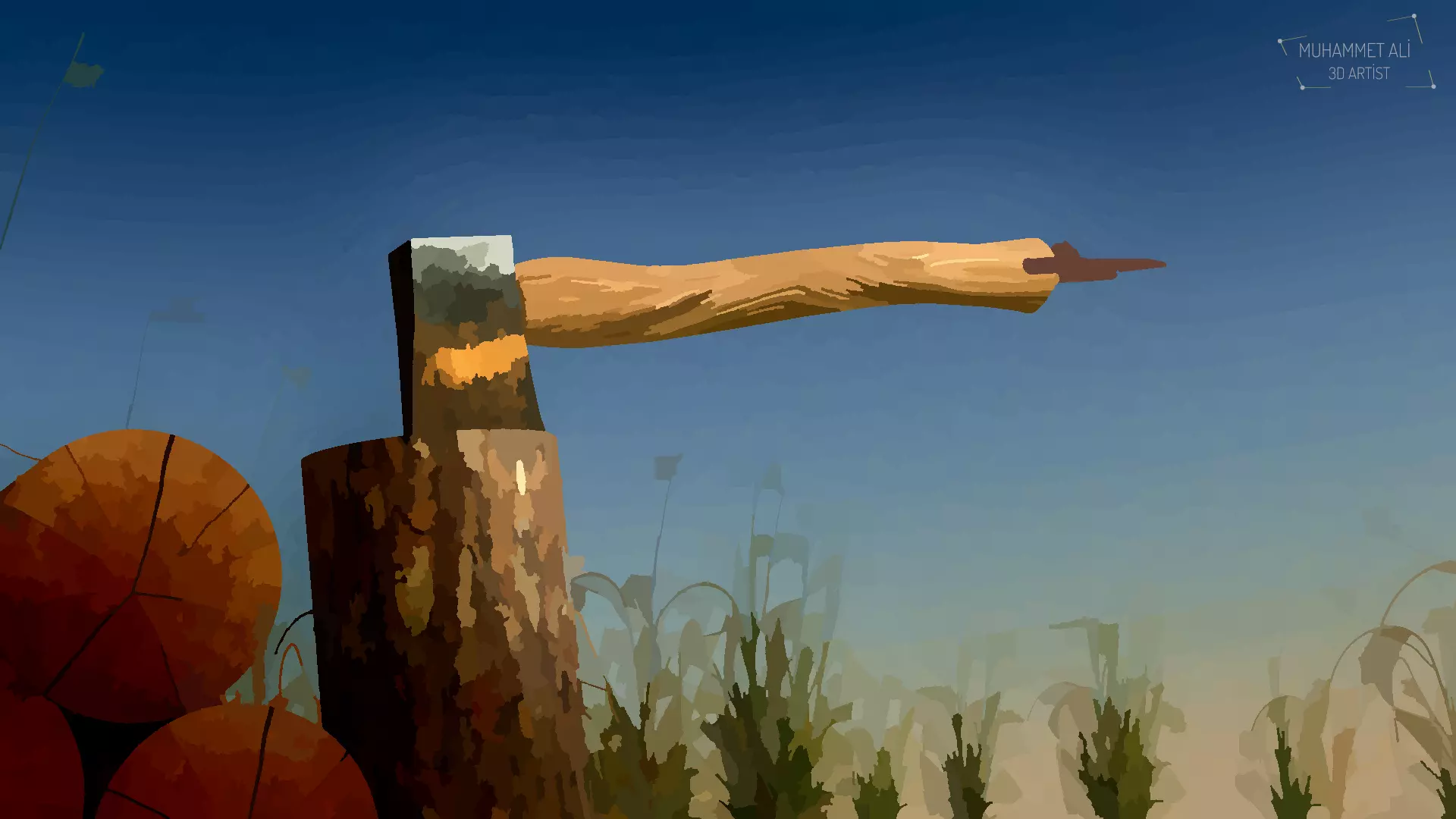 Ax model Low Poly axe Low-poly 3D model