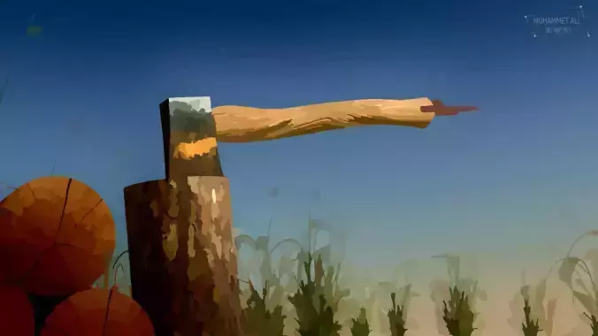 Ax model Low Poly axe