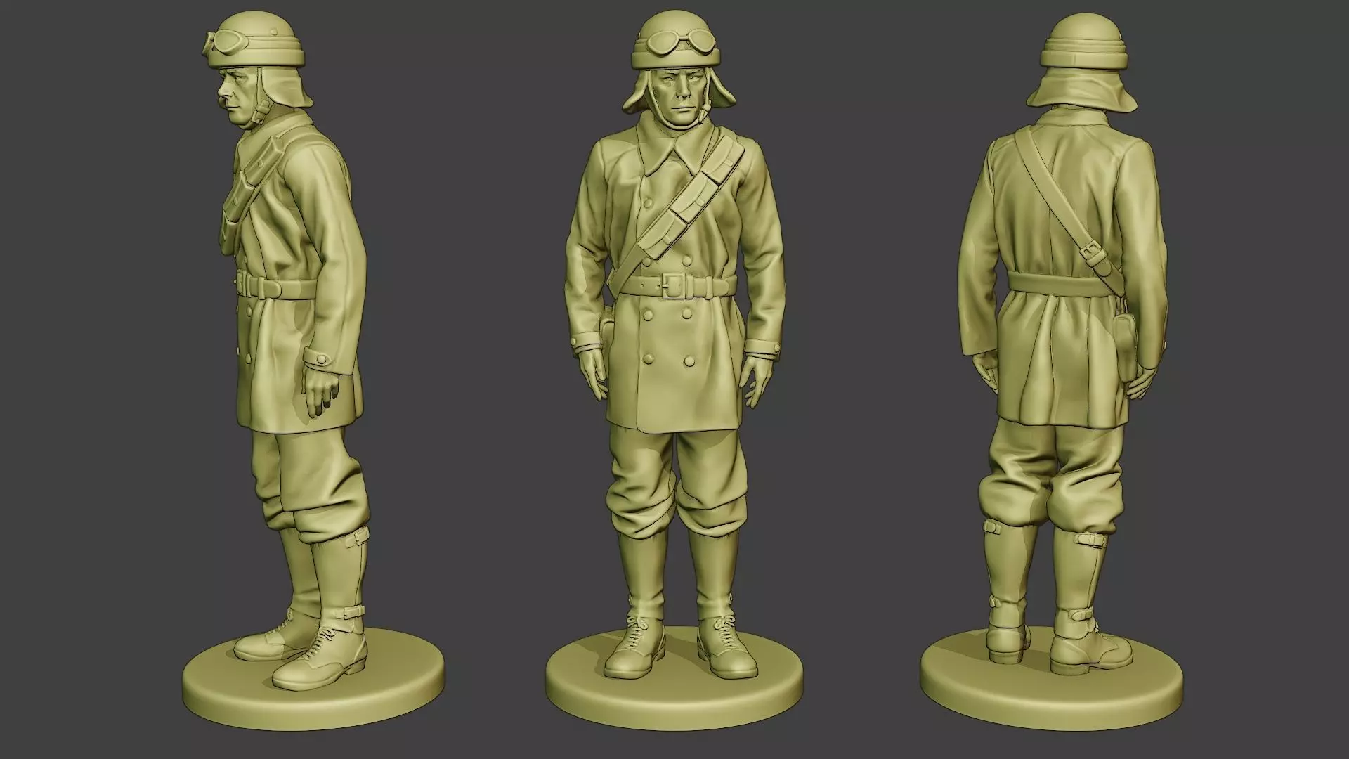 Italian Tank Crew Unit ww2 Stand2 ITCU1 3D print model_0