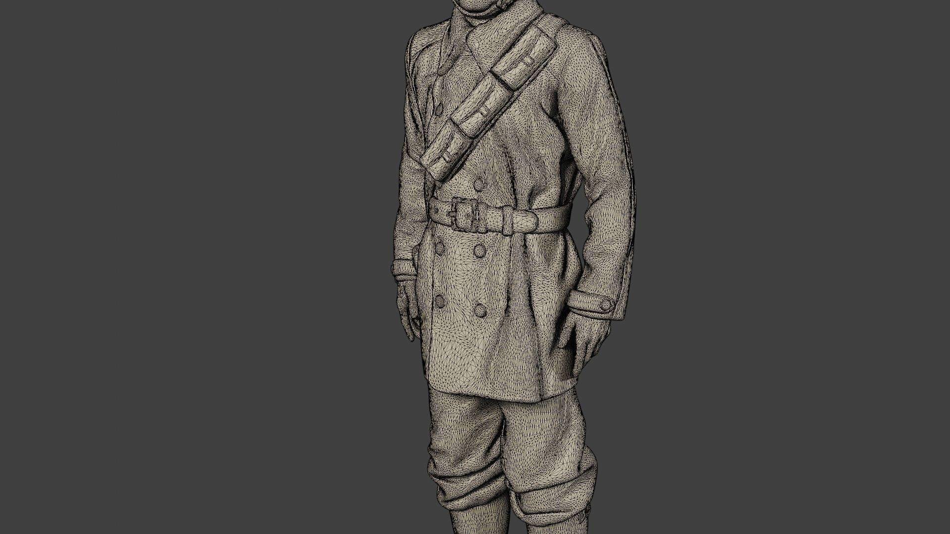 Italian Tank Crew Unit ww2 Stand2 ITCU1 3D print model_12