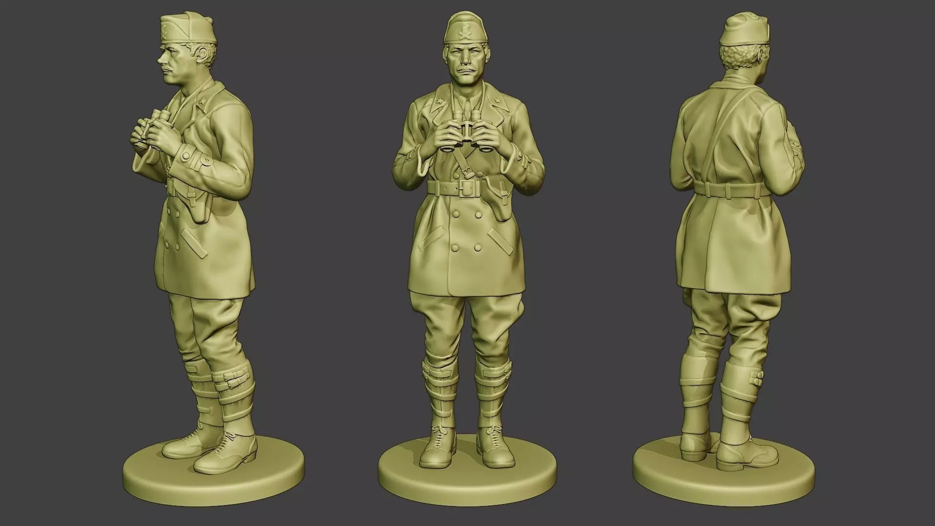 Italian Tank Crew Unit ww2 Action2 ITCU1 3D print model_0
