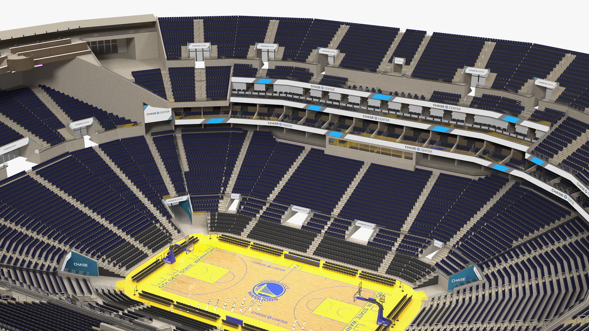 Chase Center Basketball Indoor Arena 3D model_4