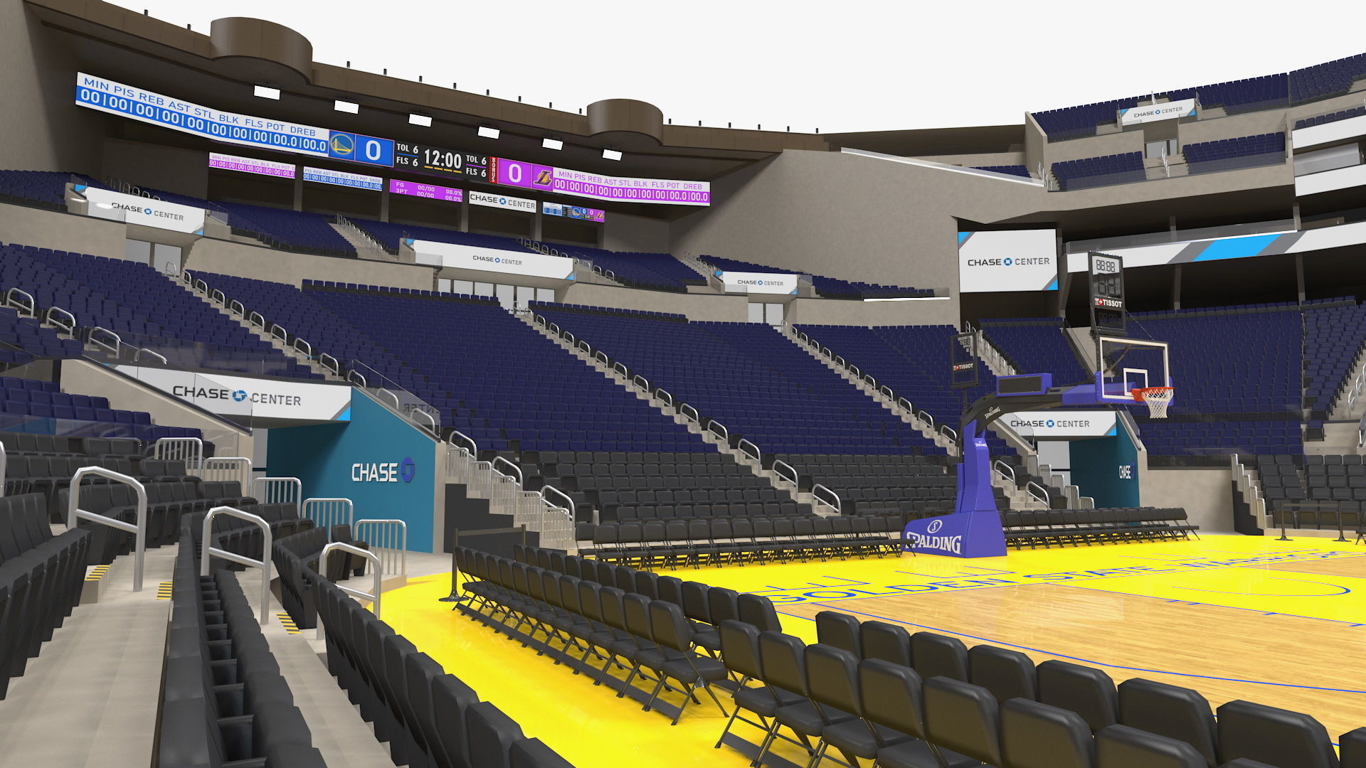 Chase Center Basketball Indoor Arena 3D model_12