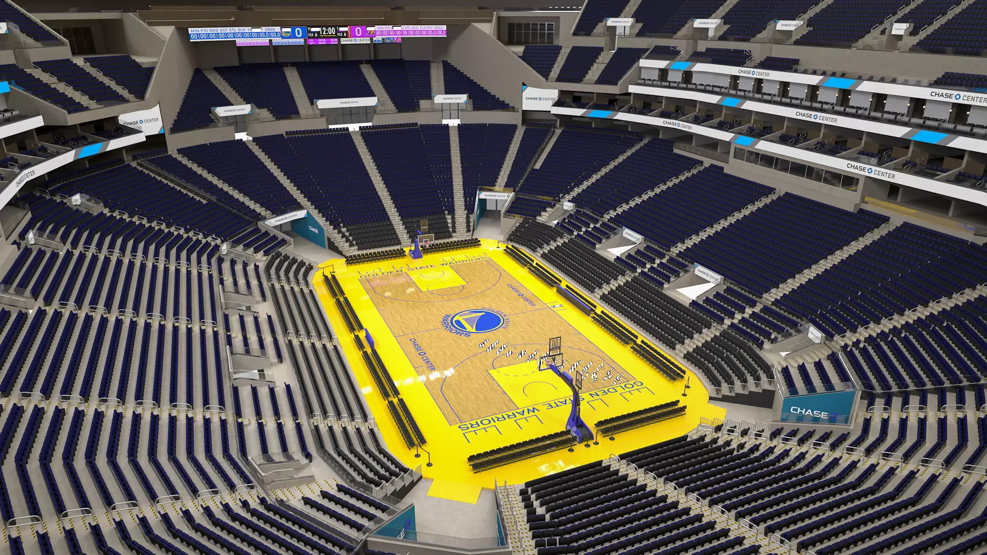 Chase Center Basketball Indoor Arena 3D model_0